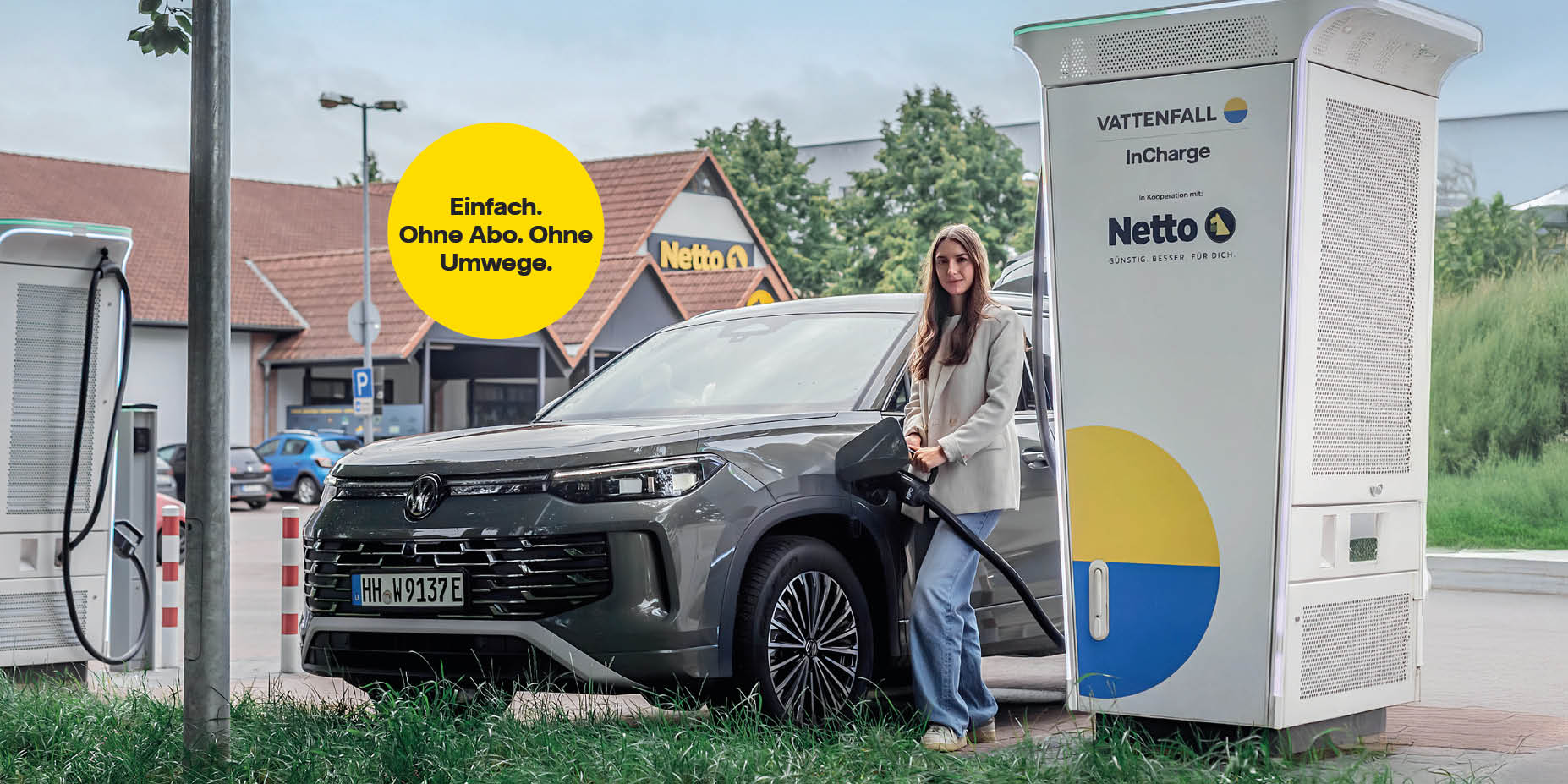 Laden Während Des Einkaufens Mit Den Vattenfall Ladestationen