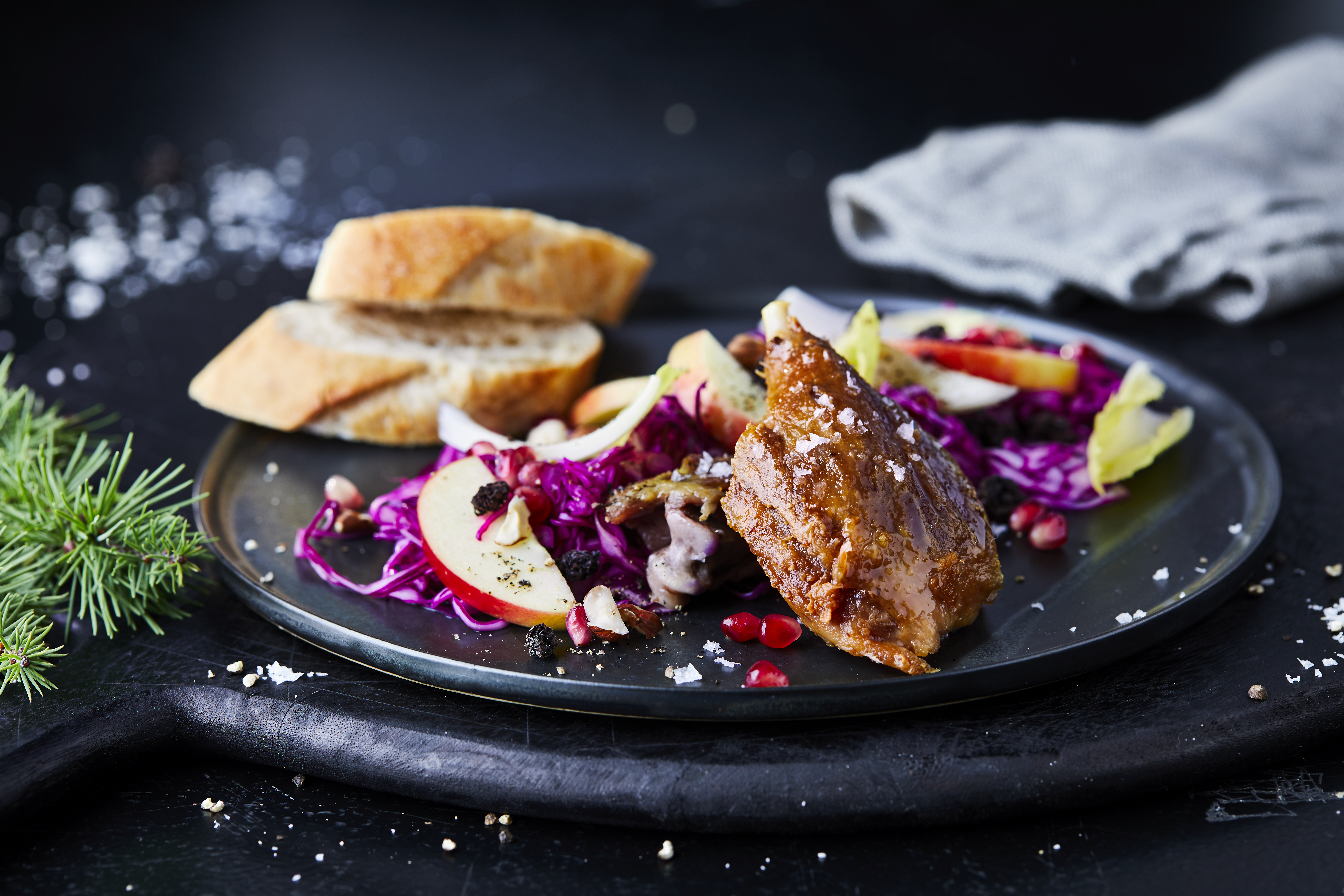 Weihnachtssalat Mit Confit De Canard