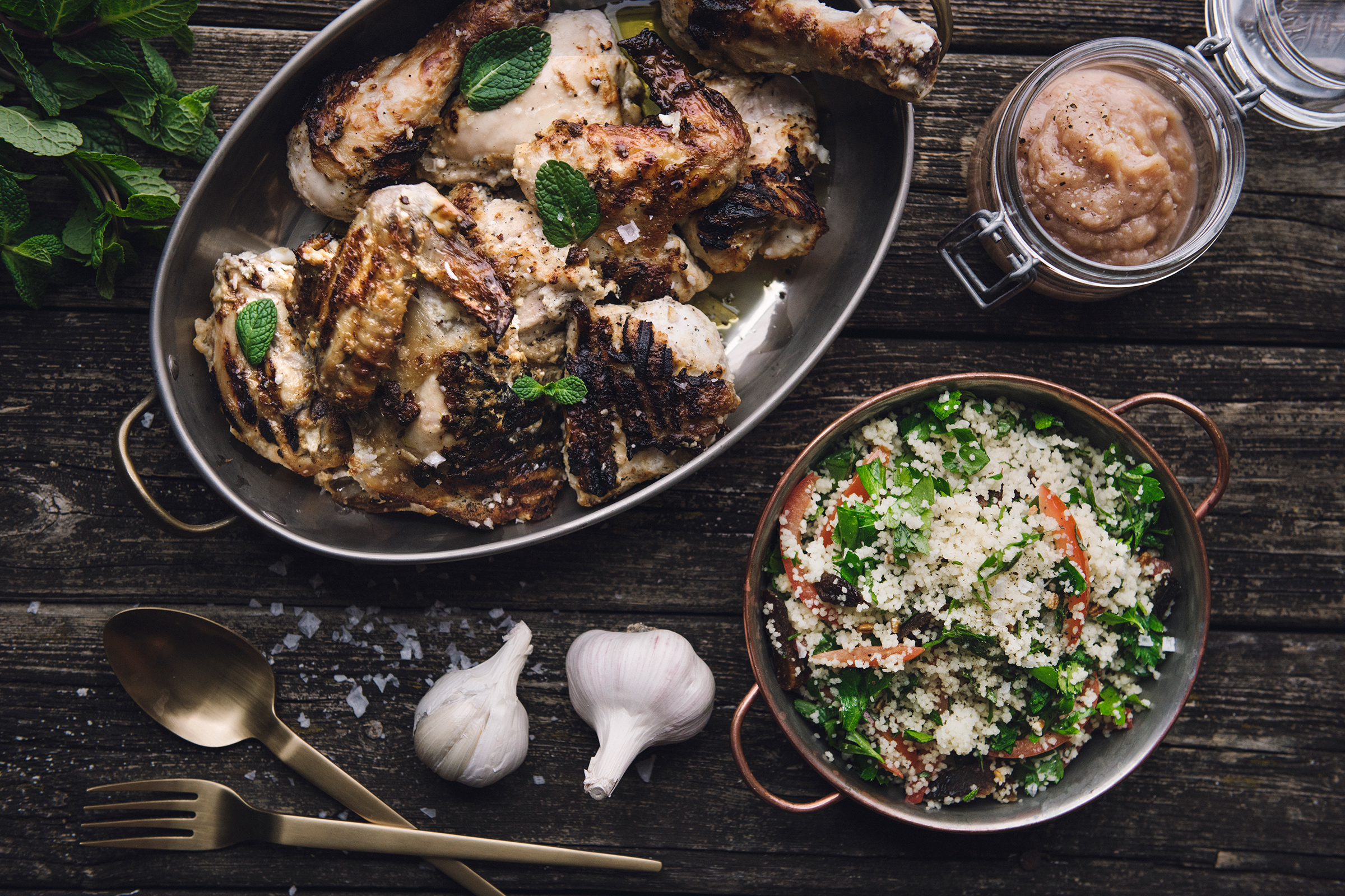 Gegrilltes Hähnchen Mit Taboulé