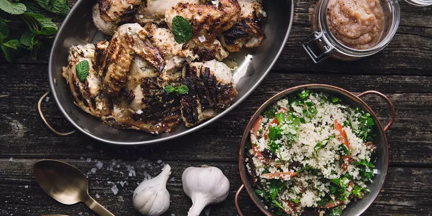 Gegrilltes Hähnchen Mit Taboulé Gegrilltes Hähnchen Mit Taboulé