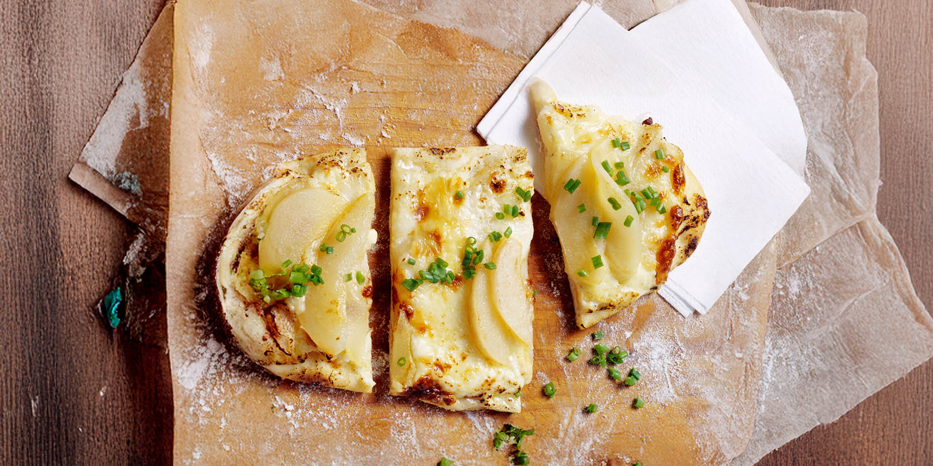 Birnen Flammkuchen Mit 3 Käsesorten