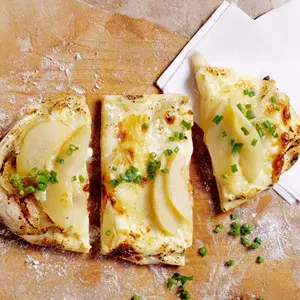 Birnen Flammkuchen Mit 3 Käsesorten