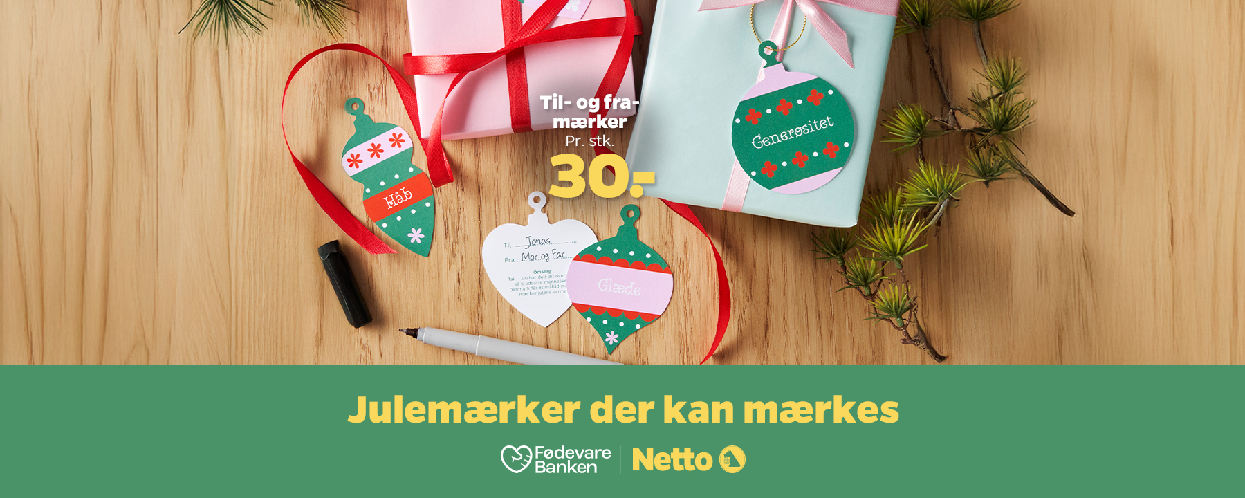 Fødevarebanken Til Og Fra Mærker Netto.Dk Banner (AU46) 1800X720