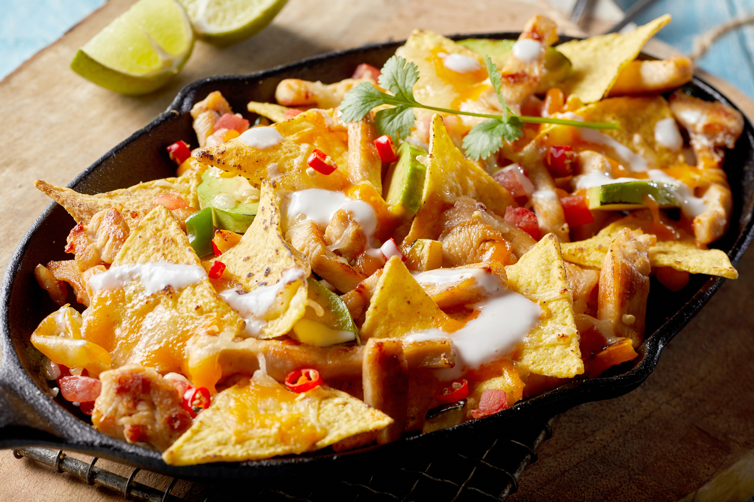 Überbackene Nachos Mit Hähnchenbrust