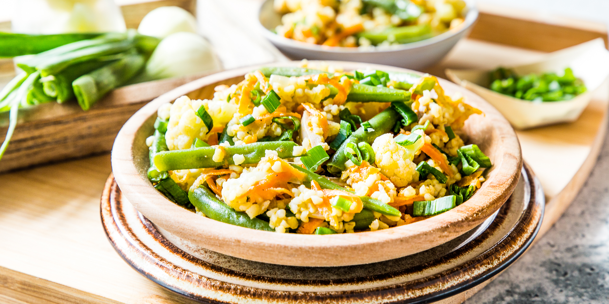 Stir Fry Z Fasolką Kalafiorem I Kurczakiem1