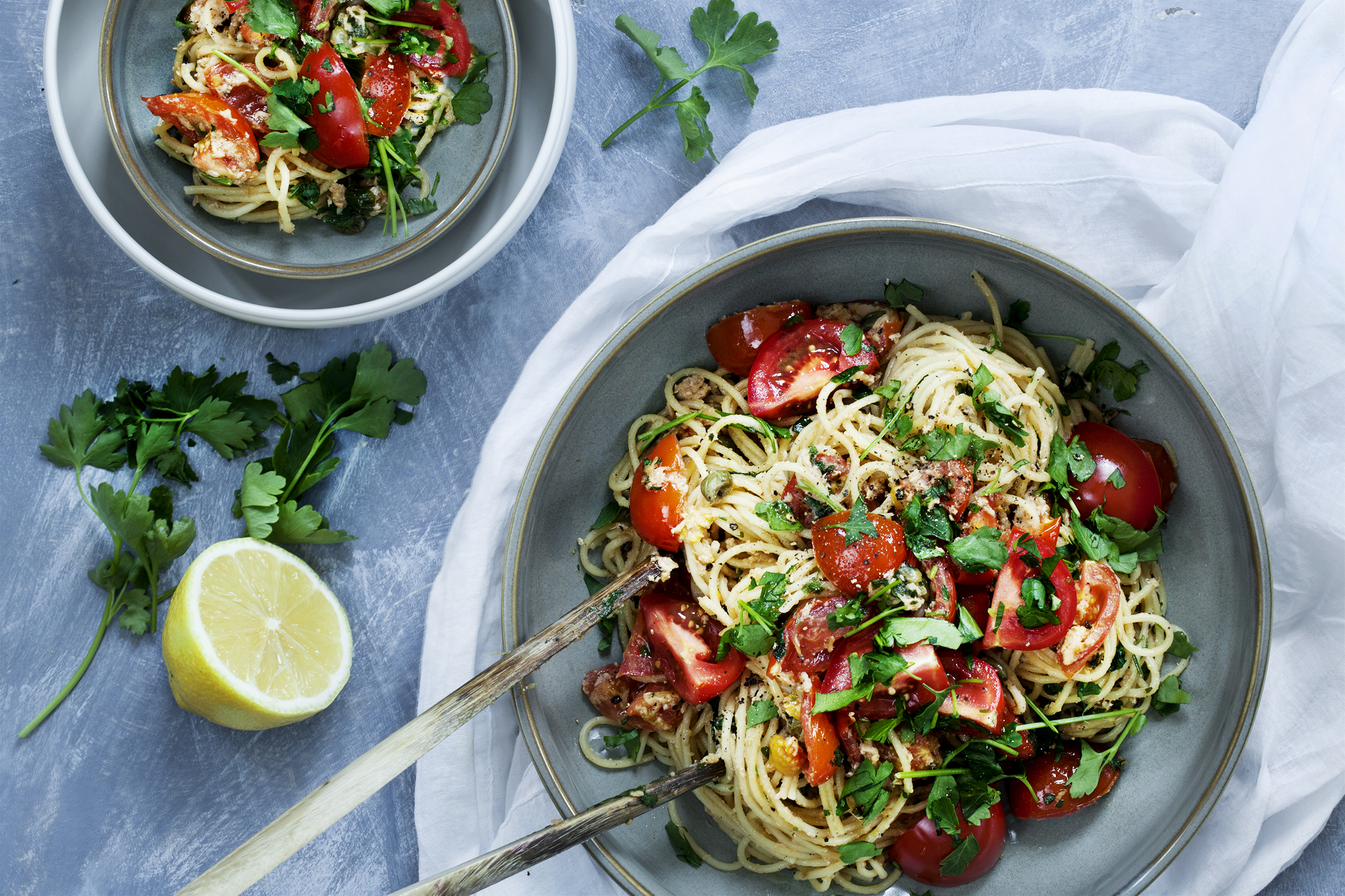 Pastaret med tun og chili