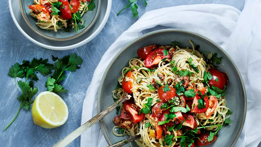 Pastaret med tun og chili