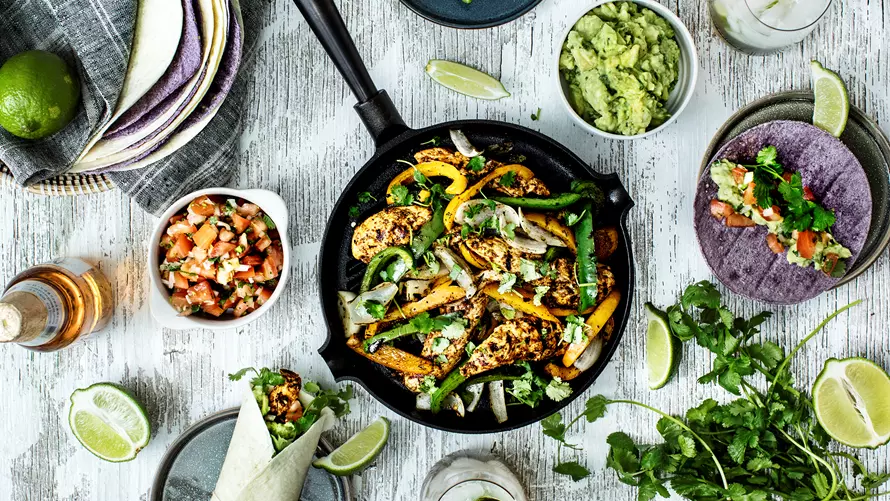 Tex Mex fajitas med kylling