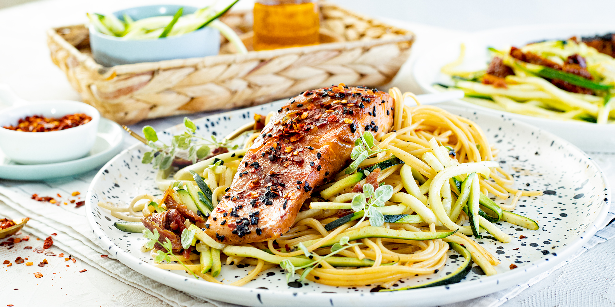 Spaghetti Z Łososiem2