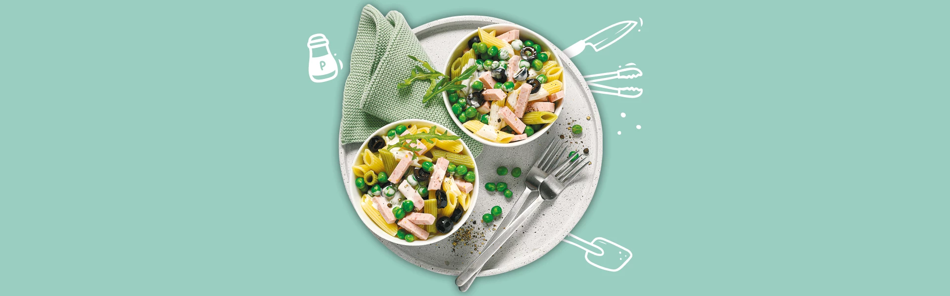 Nudelsalat mit Erbsen und Jagdwurst – Ein herzhafter Klassiker