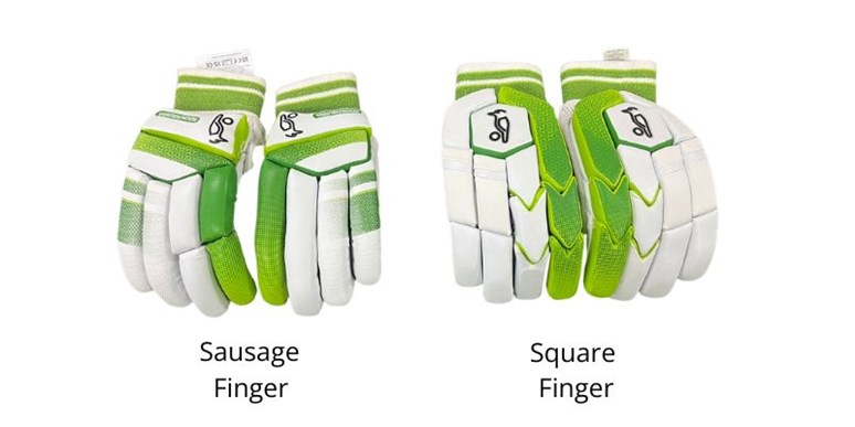 Sausage vs Square finger style on batting gloves