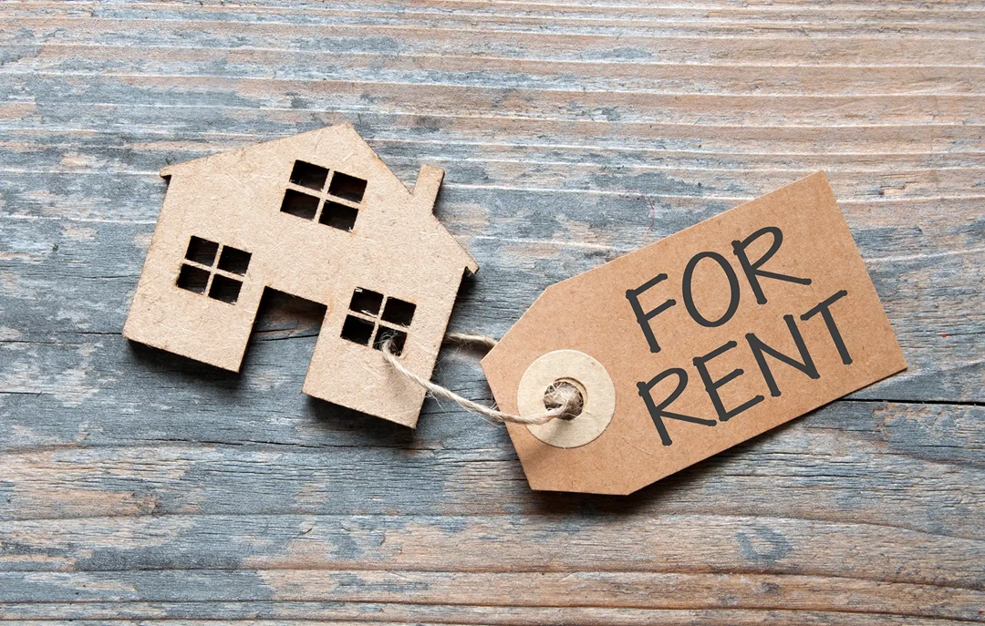 A house icon with a 'for rent' tag.