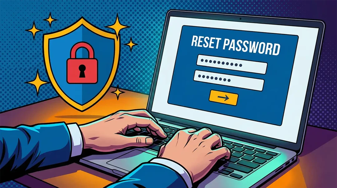 man resetting password