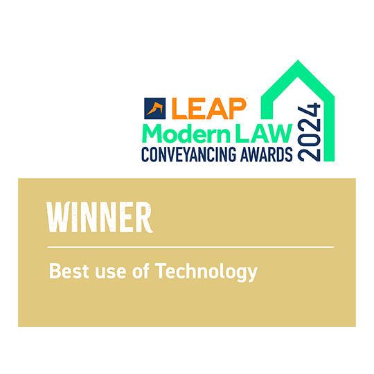 Leap Modern Law Conveyancing Awards 2024 winner for best use of technology