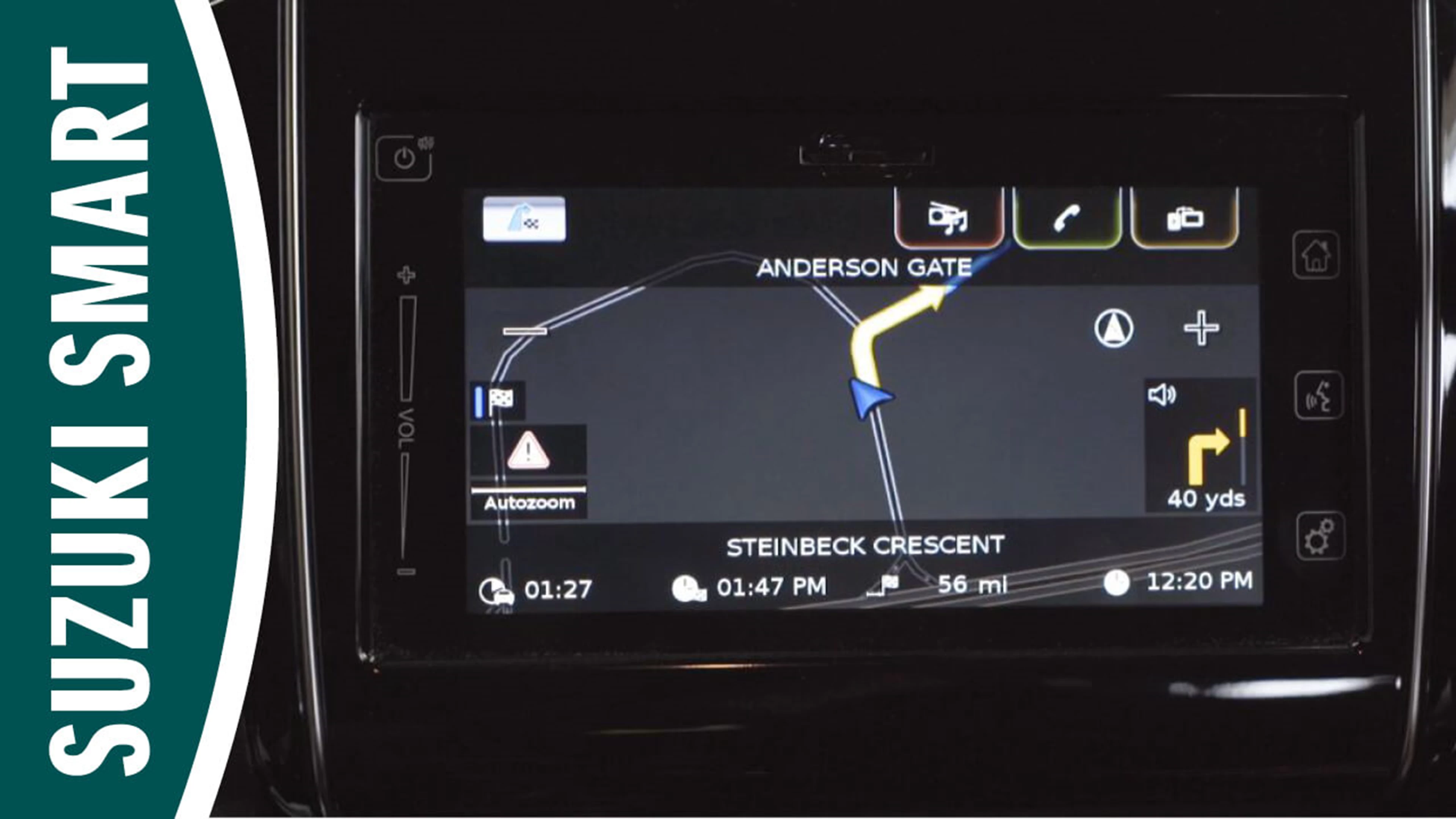 Navigation working in car