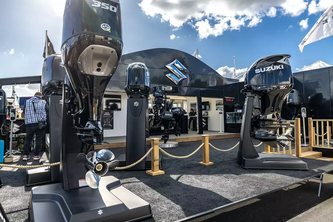 Suzuki's stand at the Southampton boat show