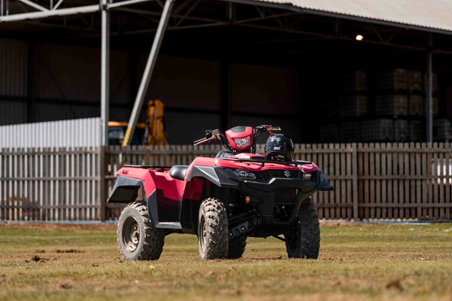 Flame Red Suzuki ATV KingQuad