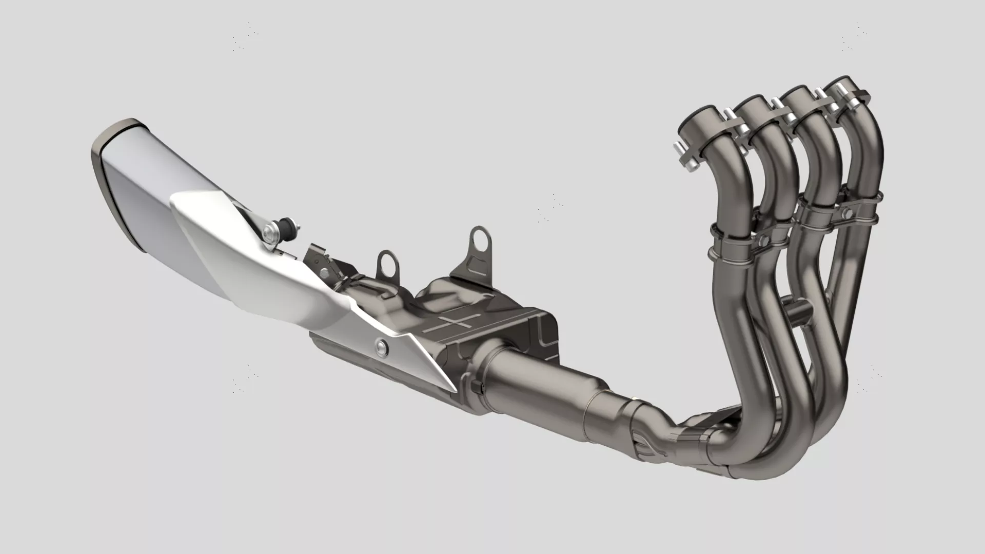 Suzuki GSX-S1000GT+ CGI cut out of the exhaust and headers.