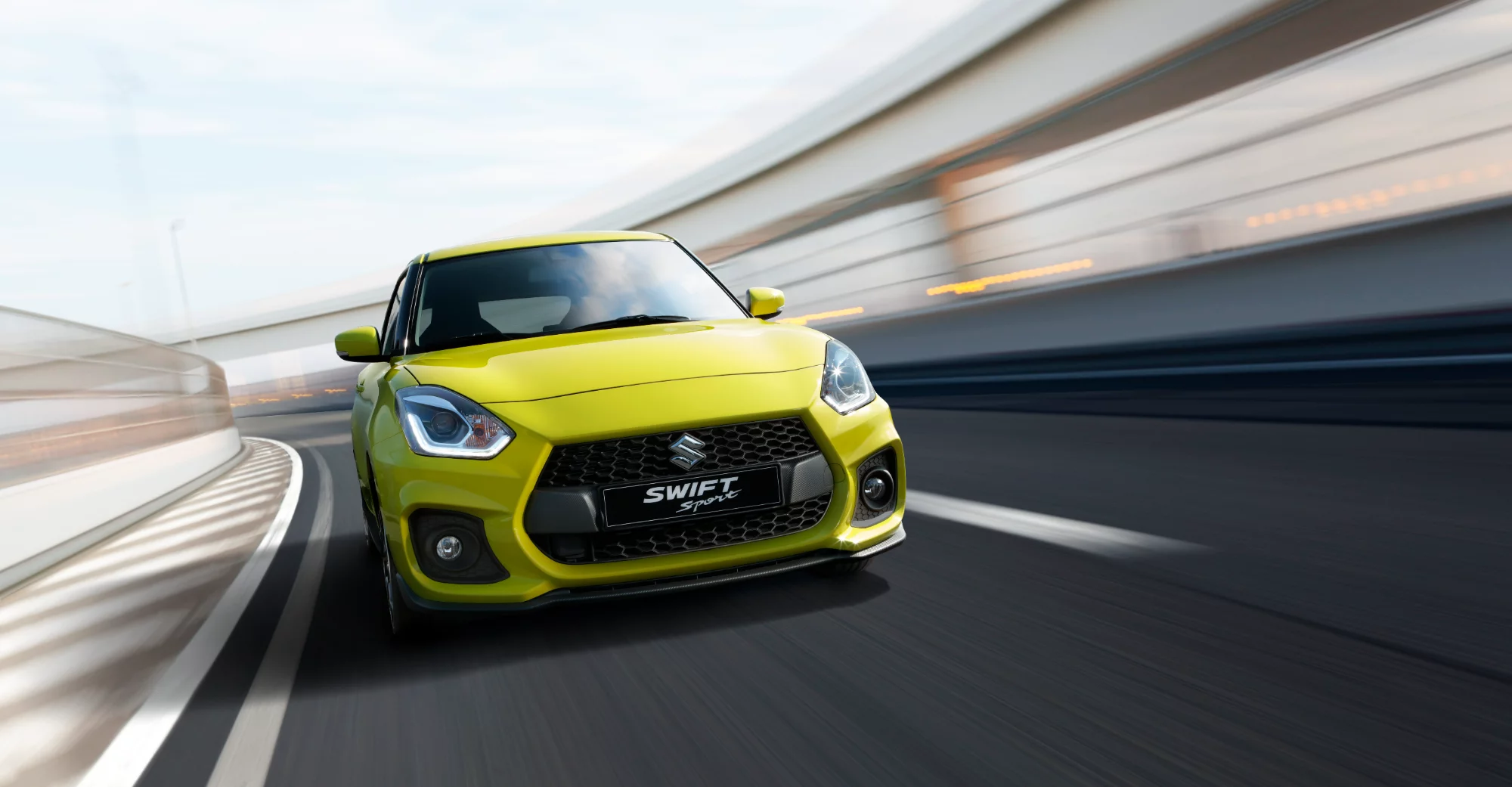 Yellow Suzuki Swift Sport Model Banner