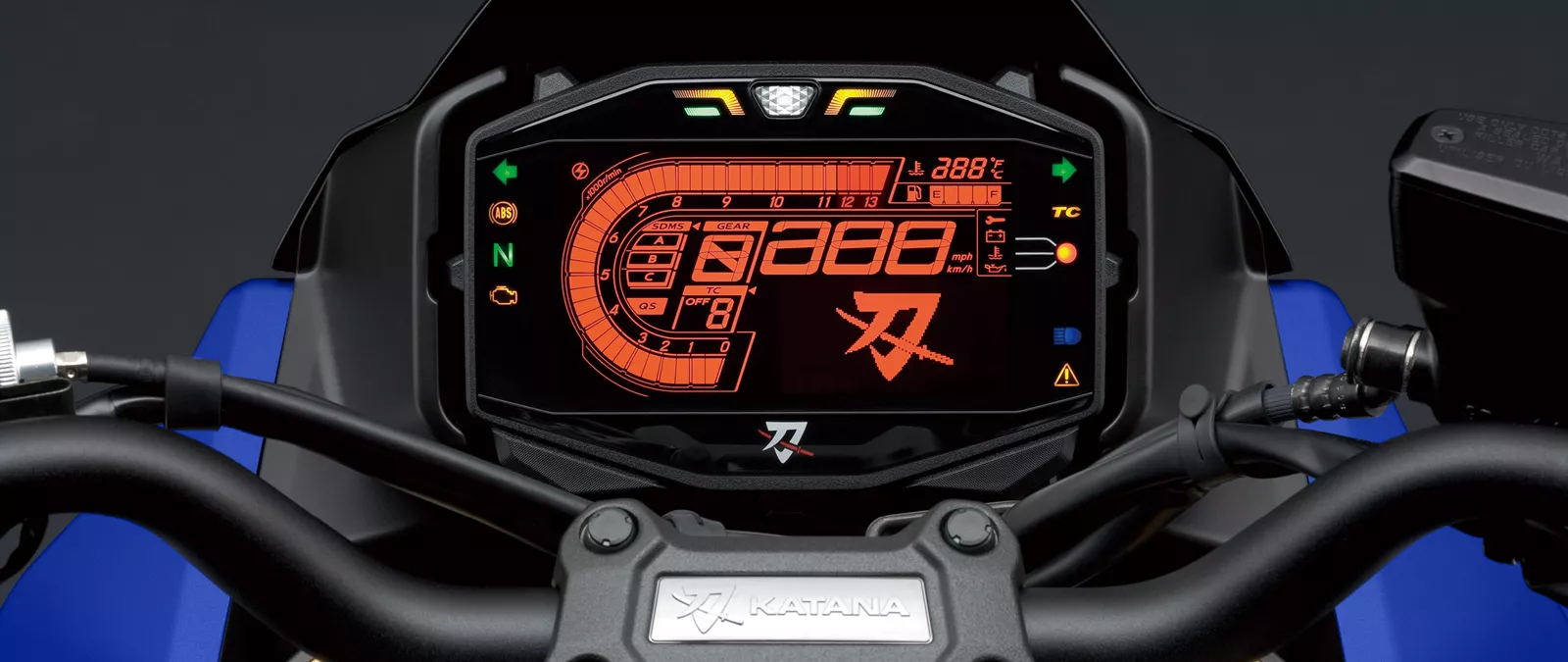 Suzuki Katana close up of the dash