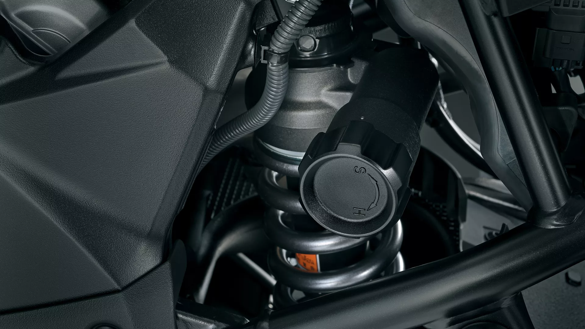 Suzuki V-Strom 1050DE rear suspension close up