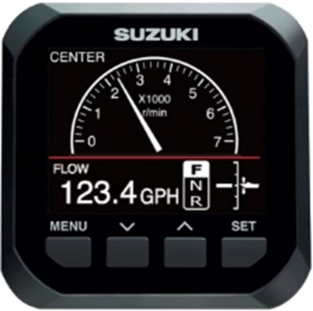 Analogue tacho mode on a Suzuki gauge.