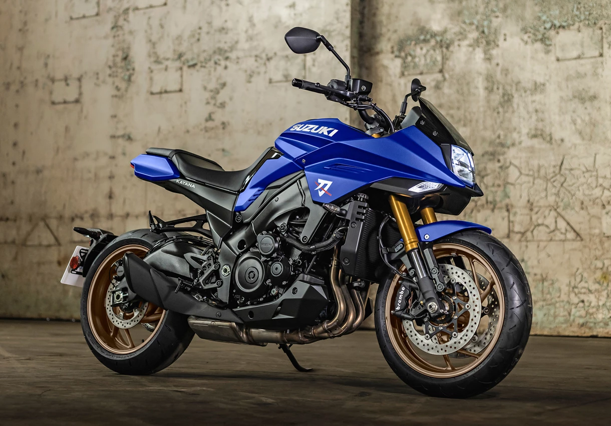 Suzuki Katana side on inside an aircraft hanger