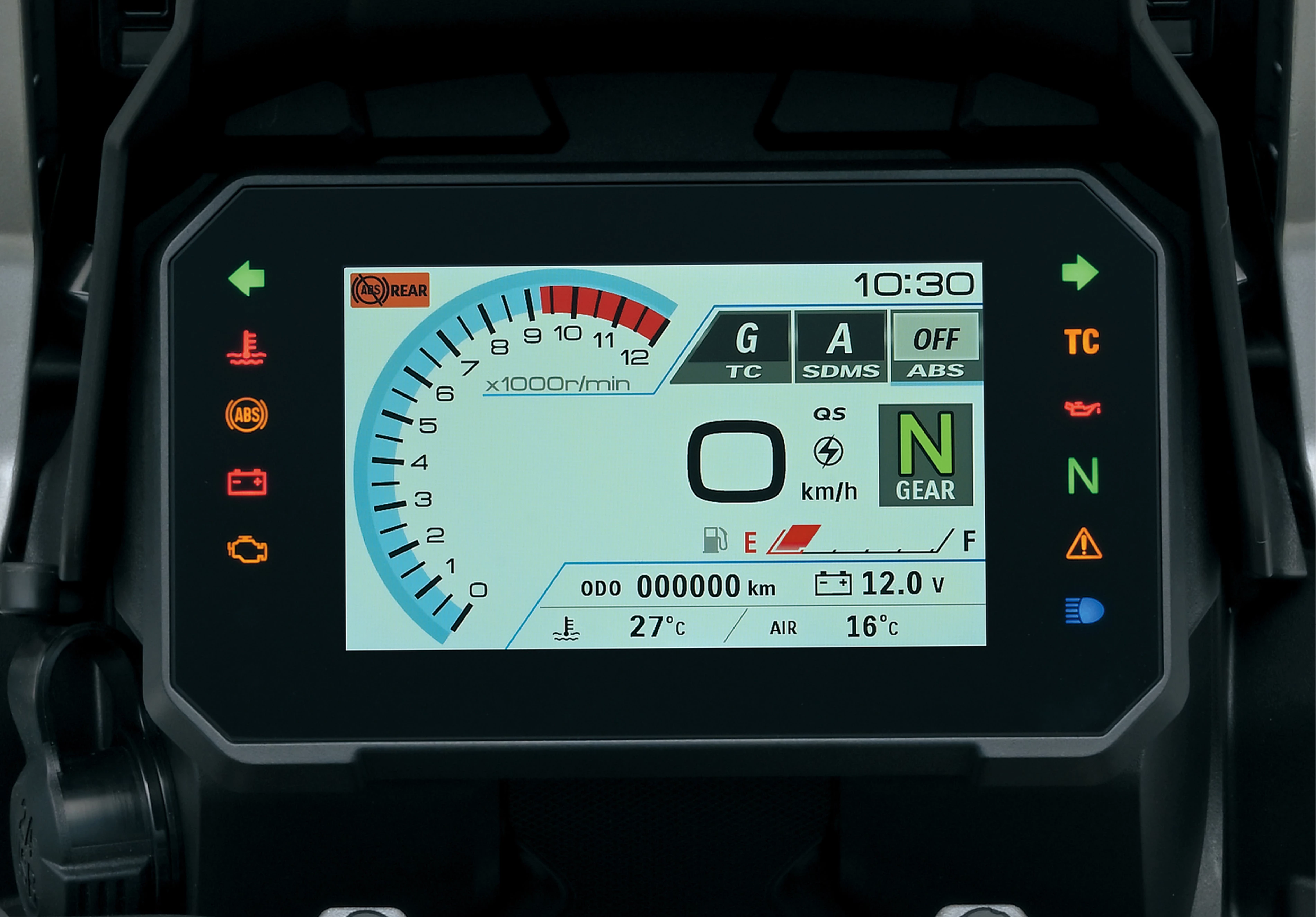 Suzuki V-Strom 1050DE Tour TFT display close up 