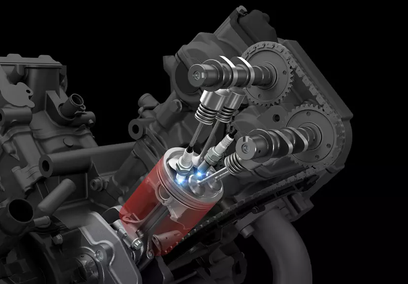 Suzuki V-Strom 650 engine close-up internals CGI