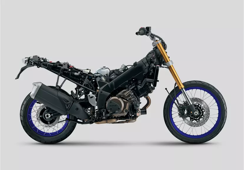 Suzuki V-Strom 1050DE Tour frame and exhaust CGU cut out