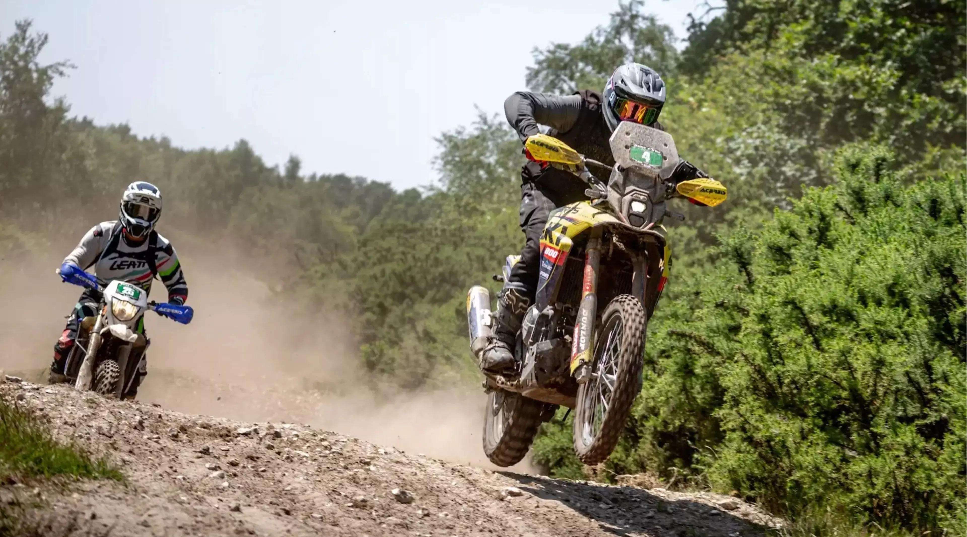 SR75 Suzuki V-Stom 800DE British Rally jump.