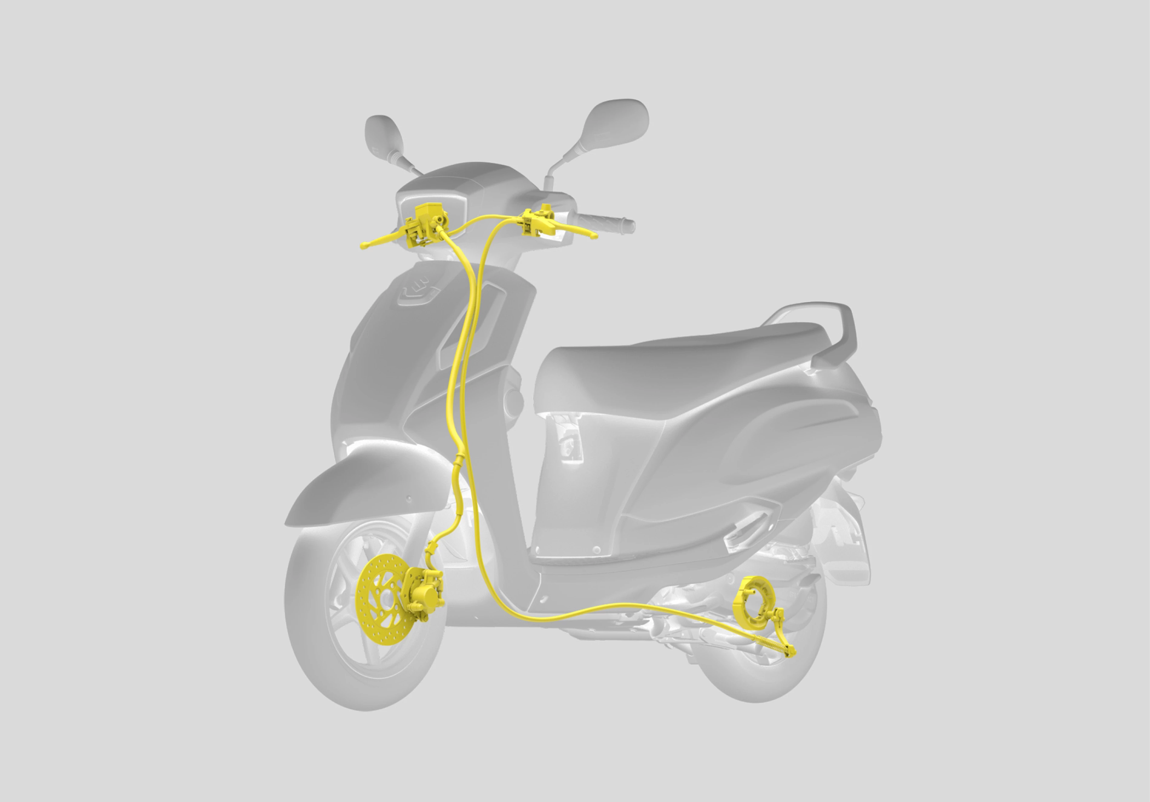 Suzuki Address 125 CAD illustration of the combined brake system