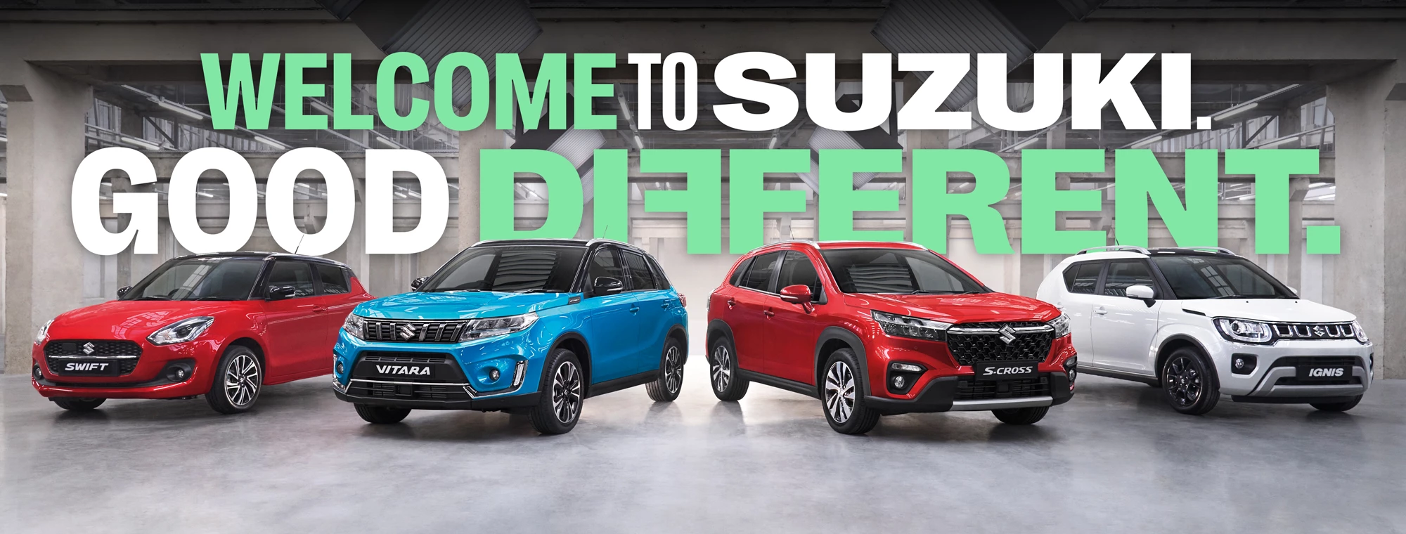 Suzuki. Good Different. Home Page Banner