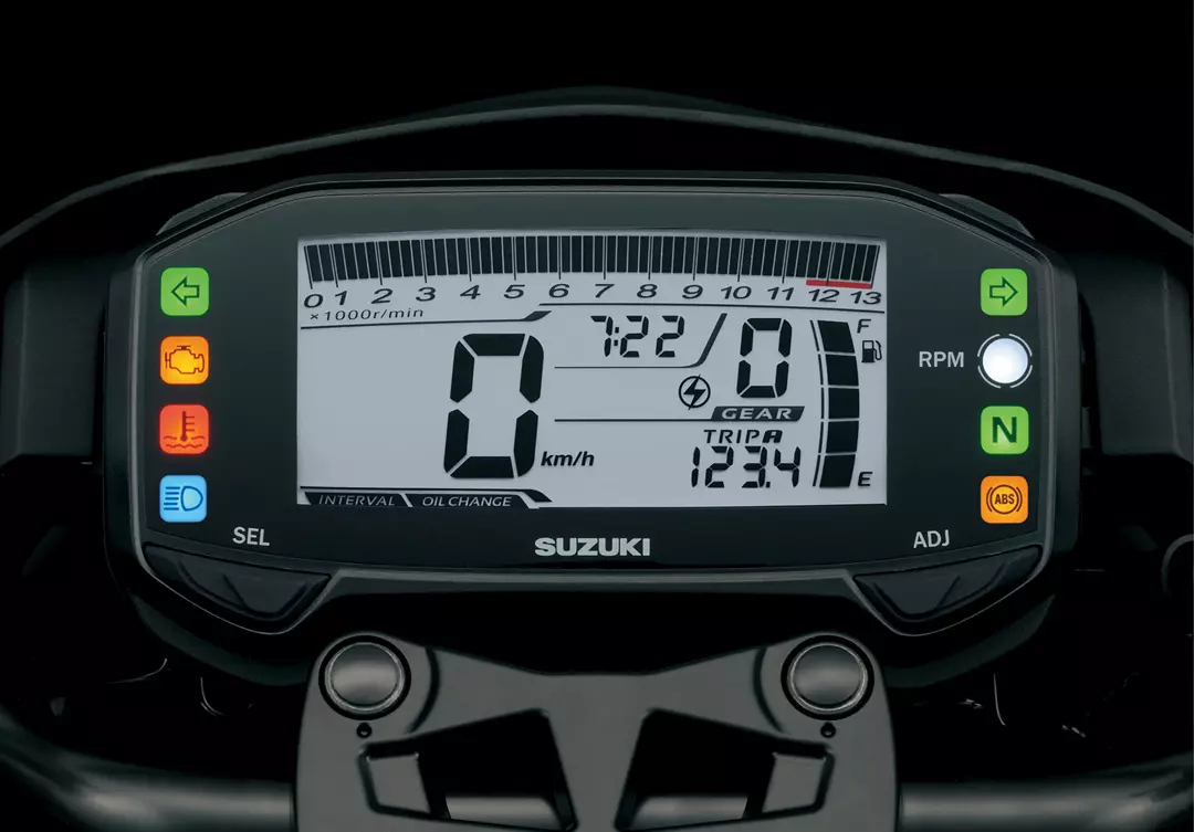 Suzuki GSX-S125 clocks and display close up