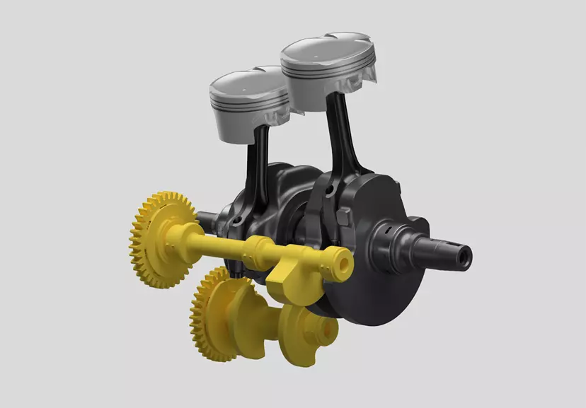 Suzuki GSX-8TT CGI image of the cross balancer system