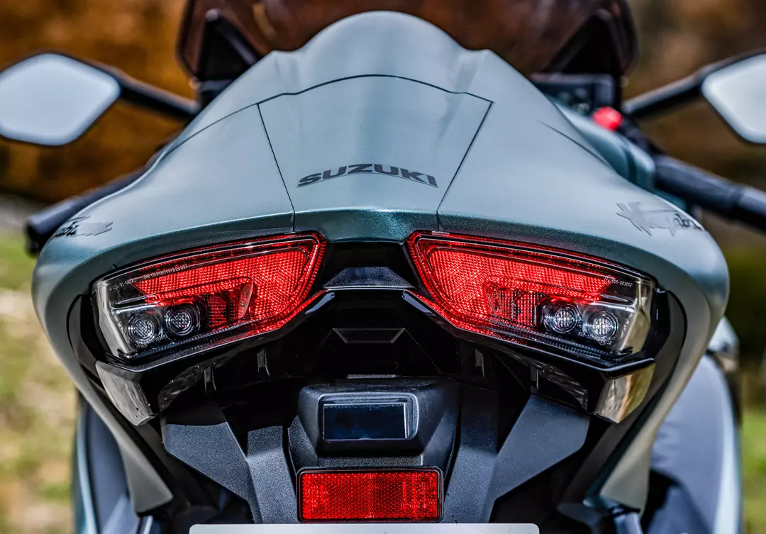 Suzuki Hayabusa rear lights and tail end. 