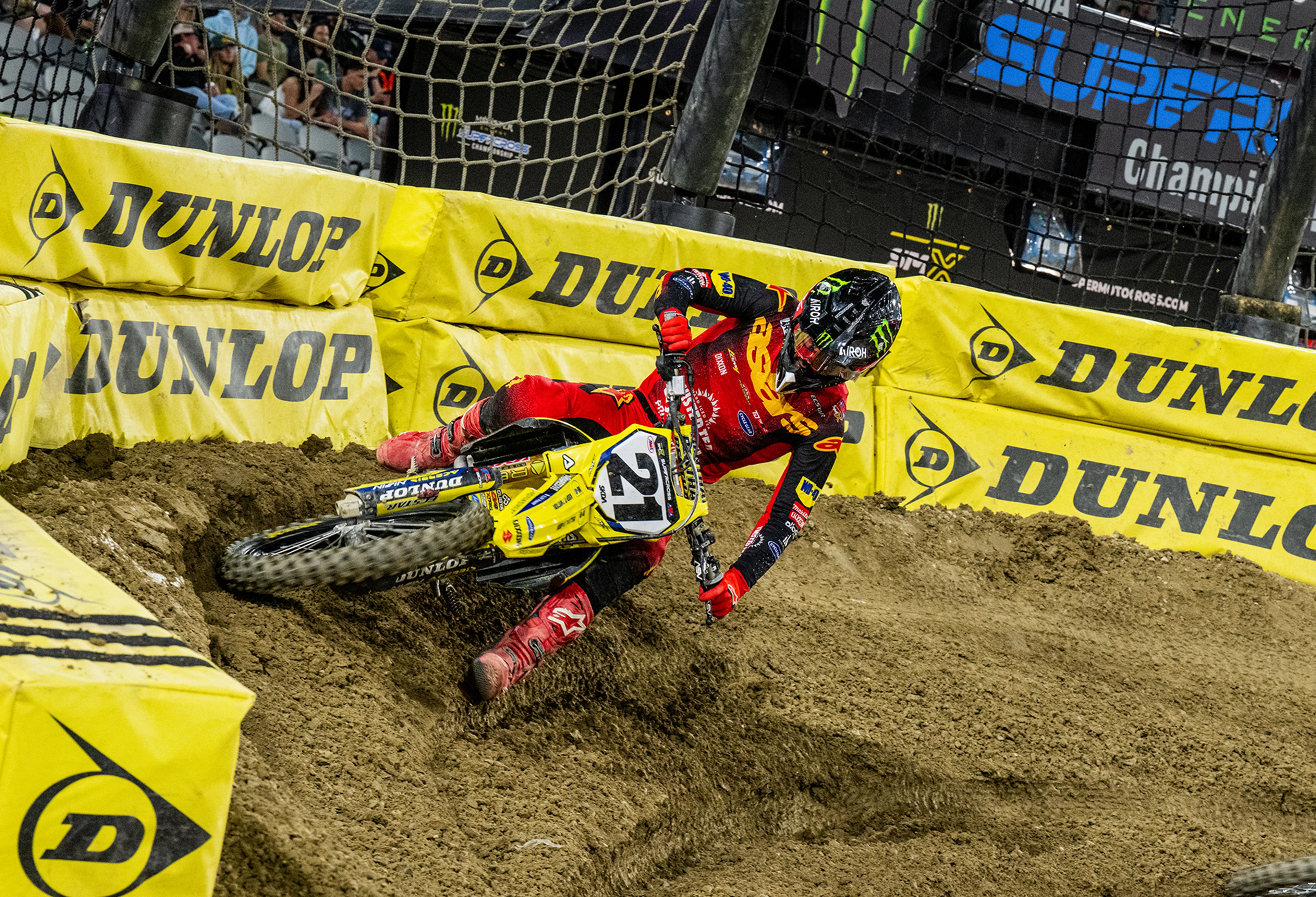Jason Anderson on his RM-Z450 at Anaheim 2