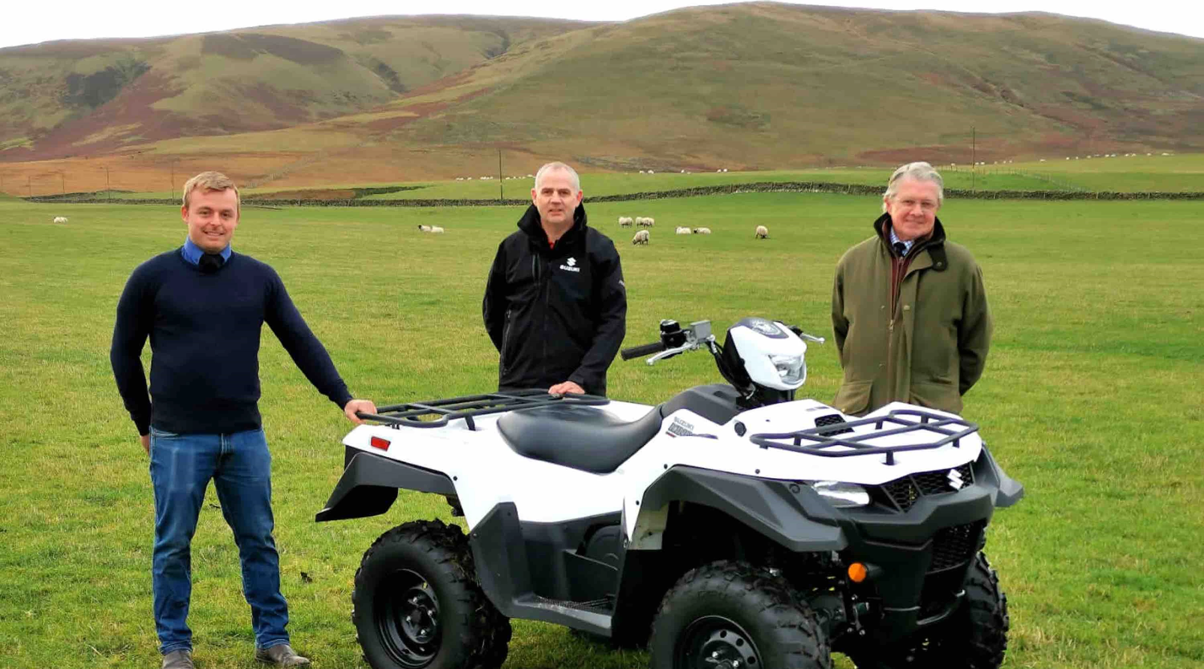 White ATV with the Blackface Sheep Breeders Association