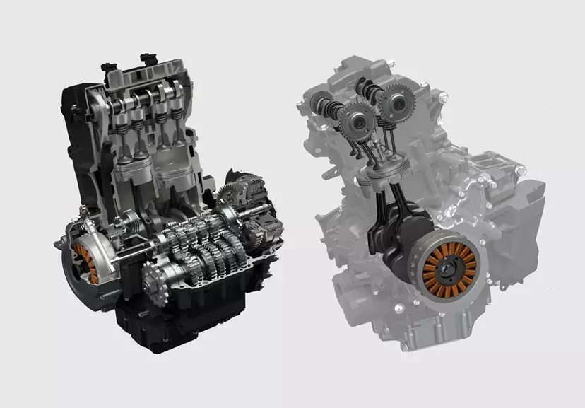 Suzuki GSX-8R engine cut our CGI showcasing the pistons