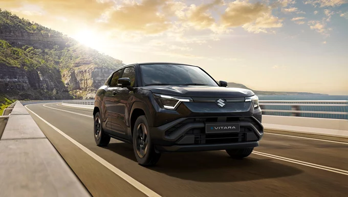 Yellow Vitara Mountainside