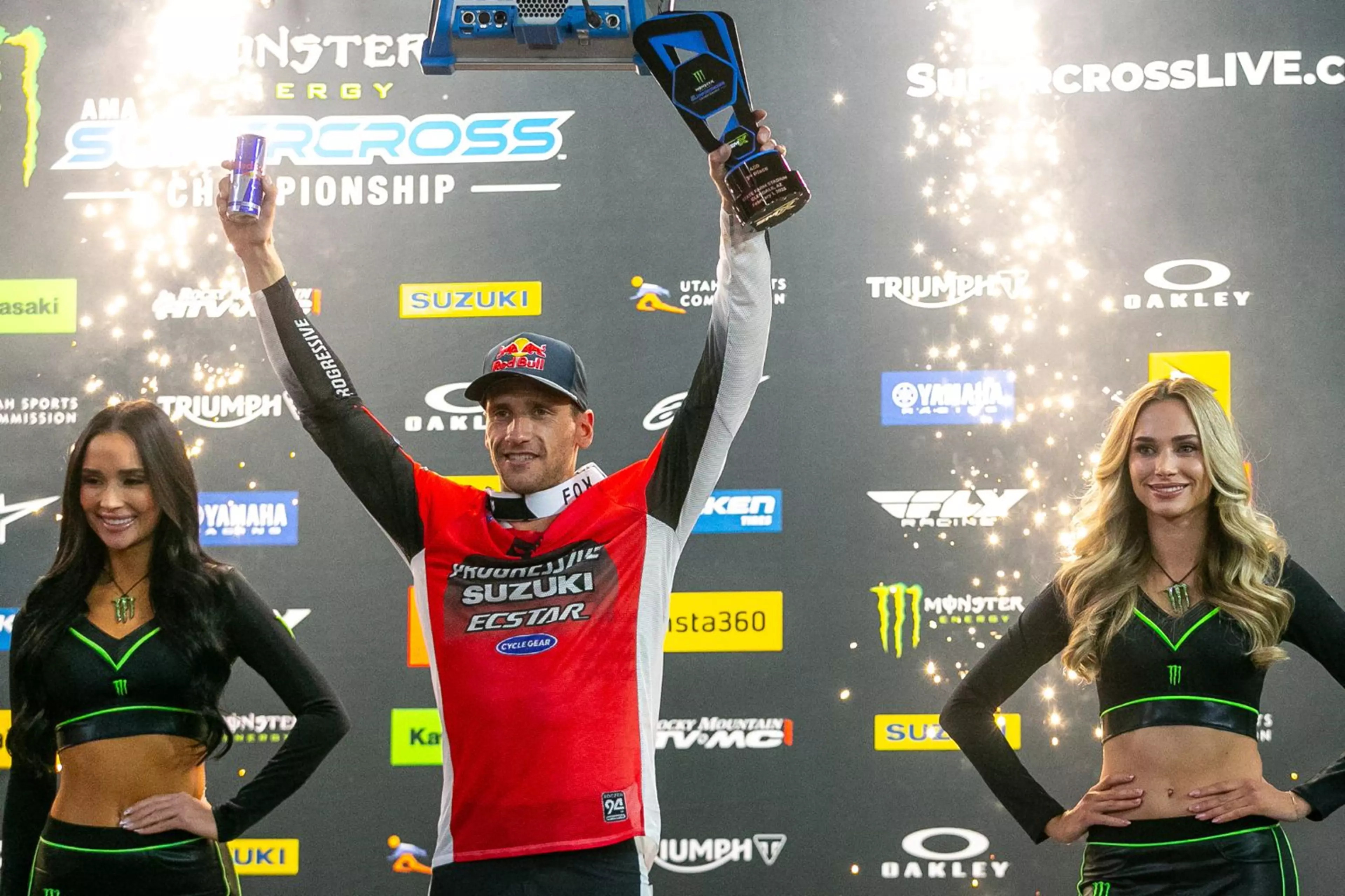 Ken Roczen on AMA Supercross podium