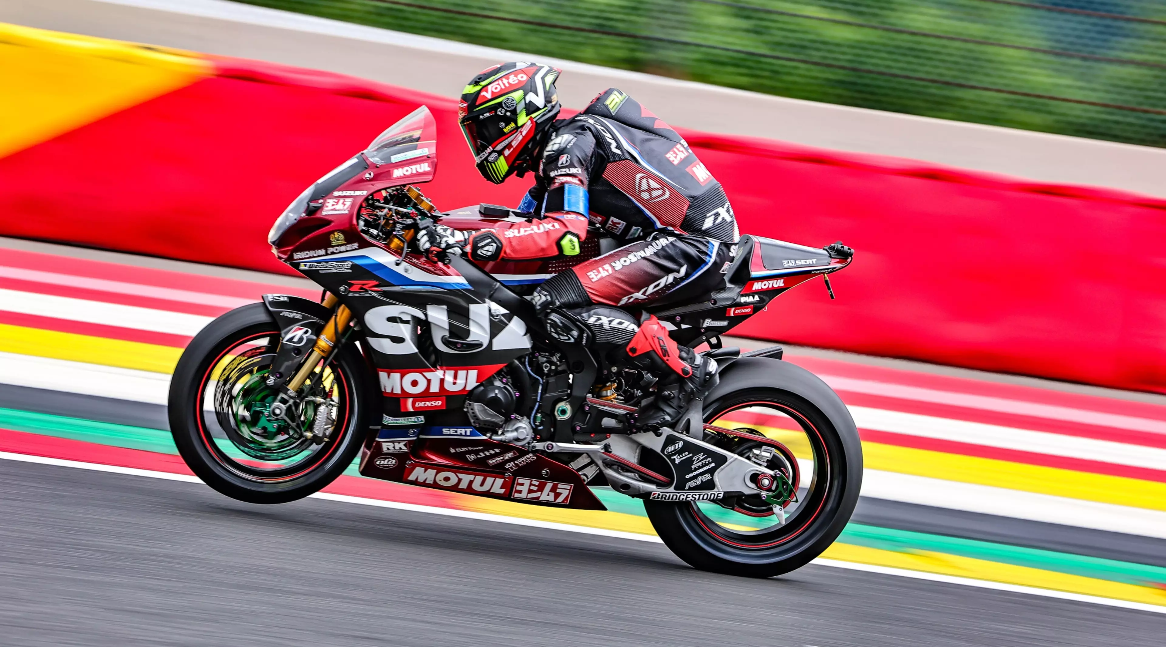 Suzuki GSX-R1000R with Gregg Black riding in the dry around Spa