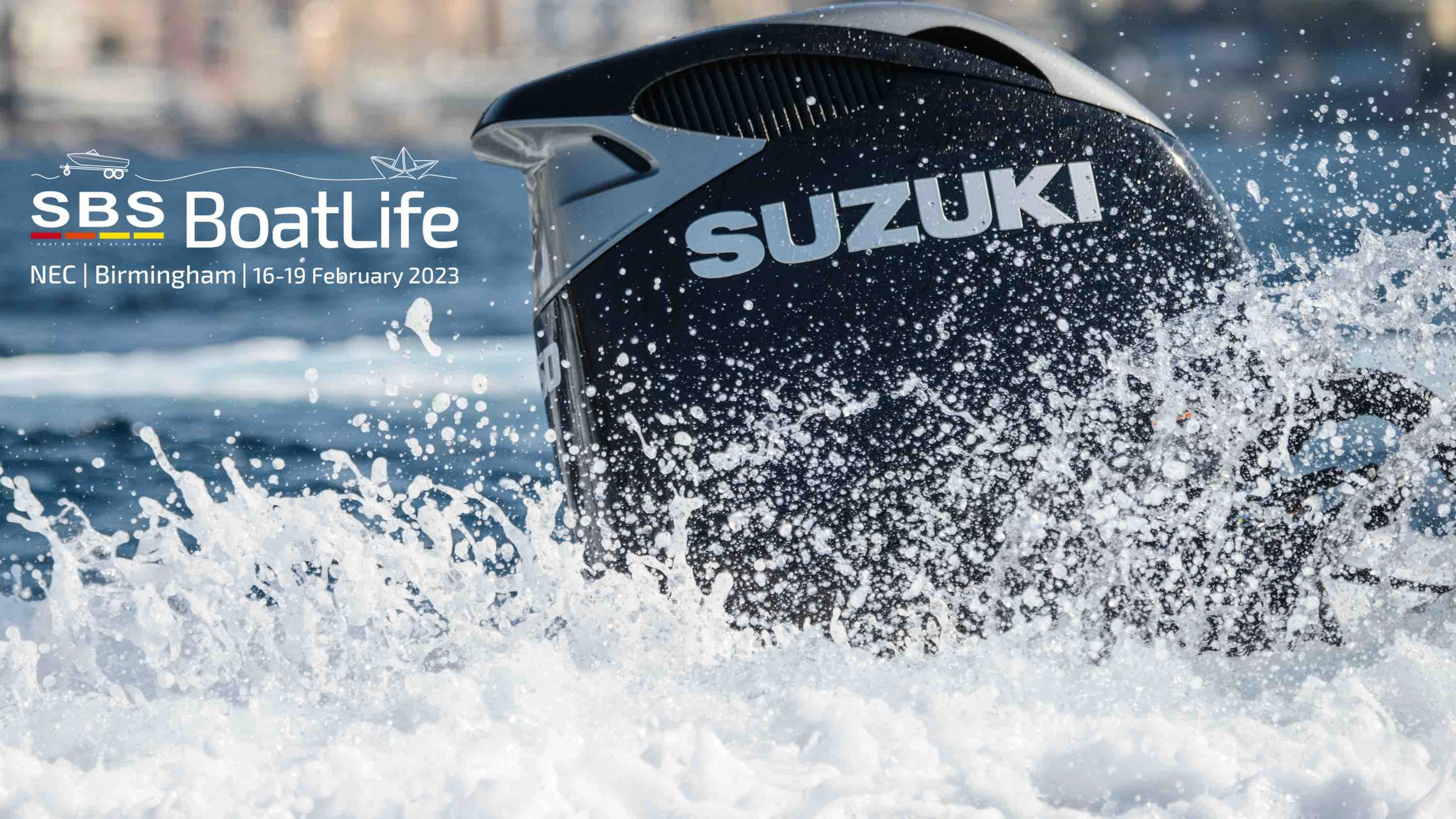 Suzuki outboard in water