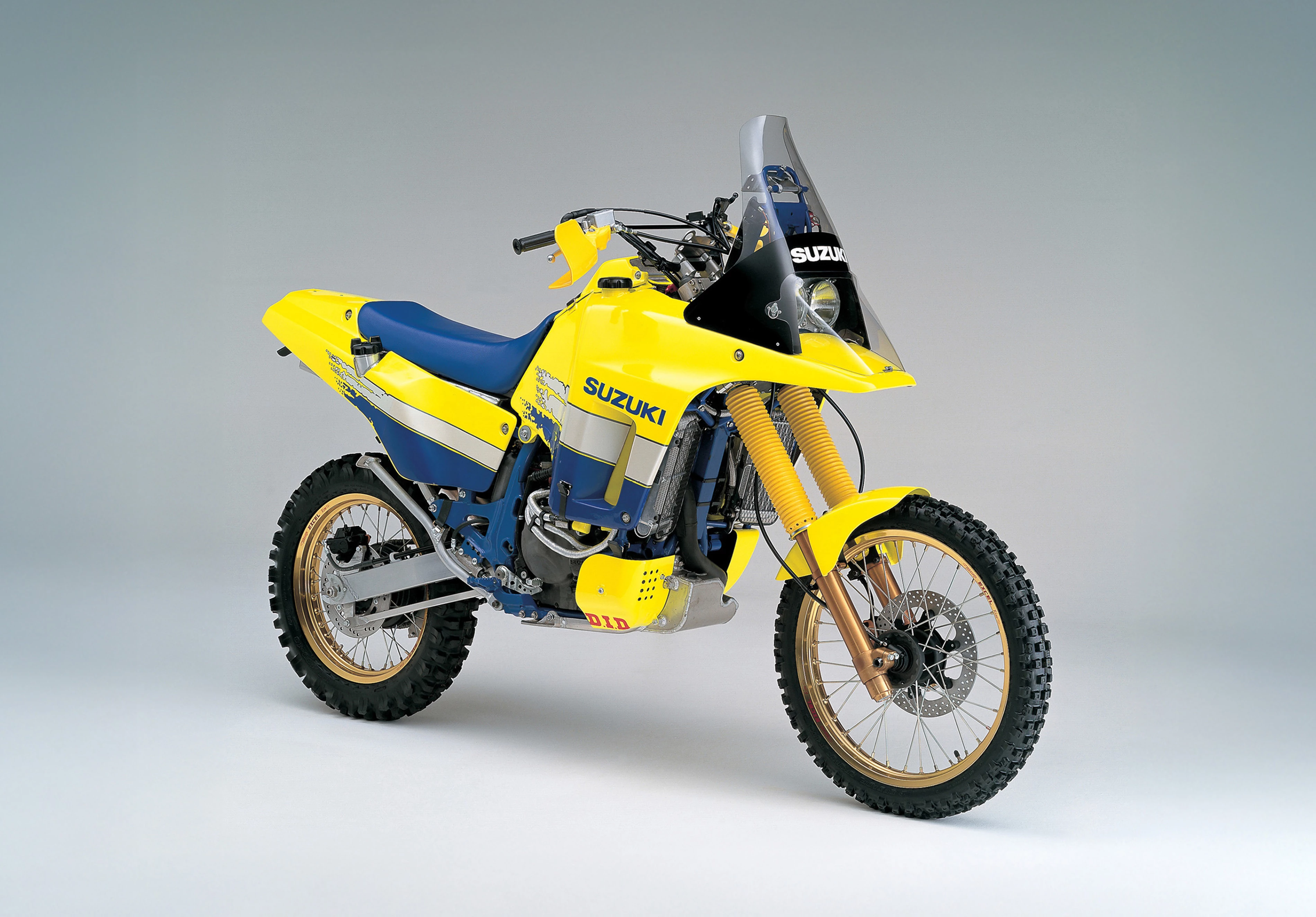 Suzuki Dr Big classic yellow side on