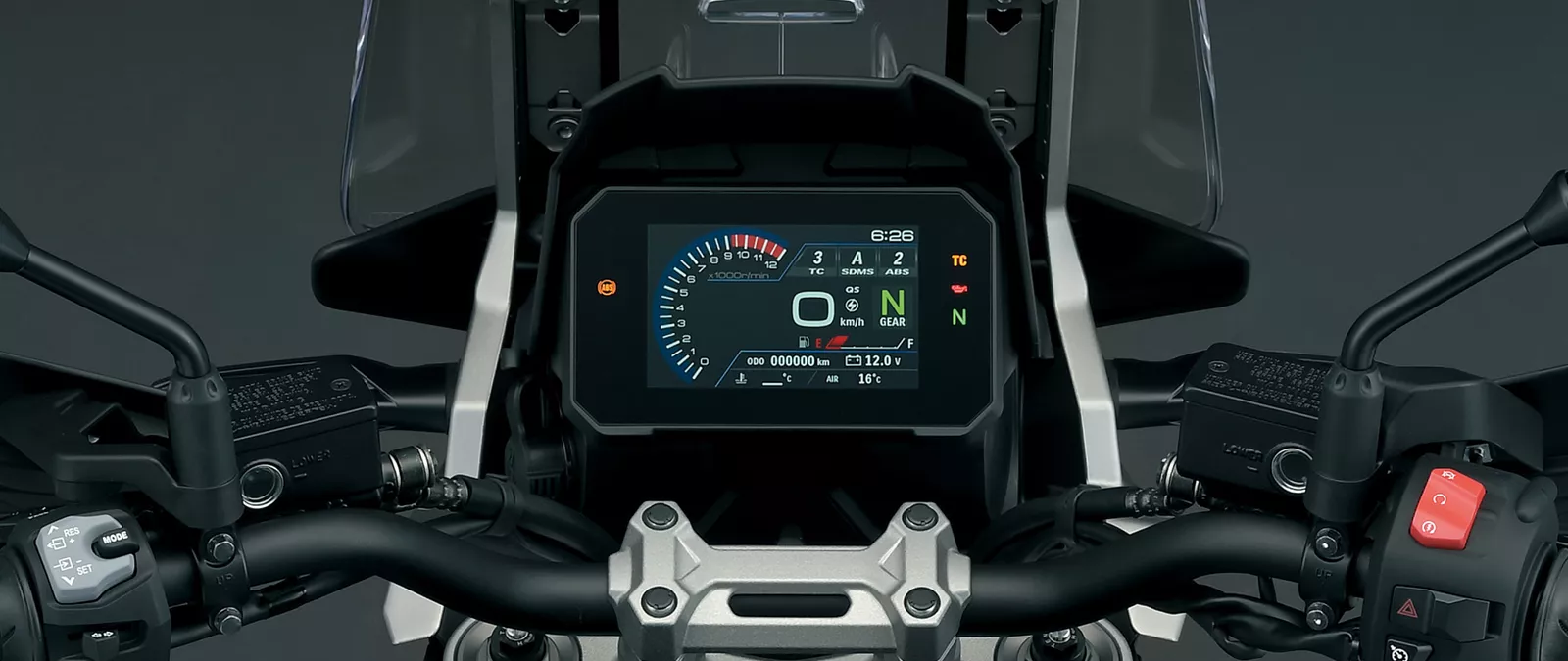 Suzuki V-Strom 1050RE dash close-up