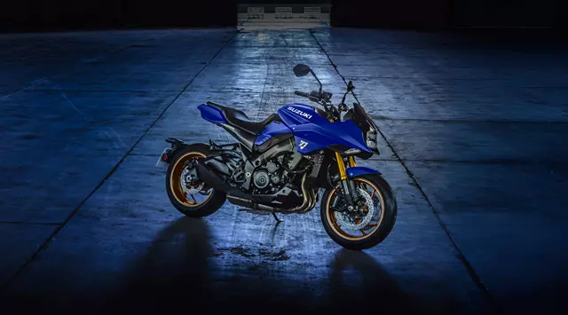 Suzuki Katana static in a warehouse