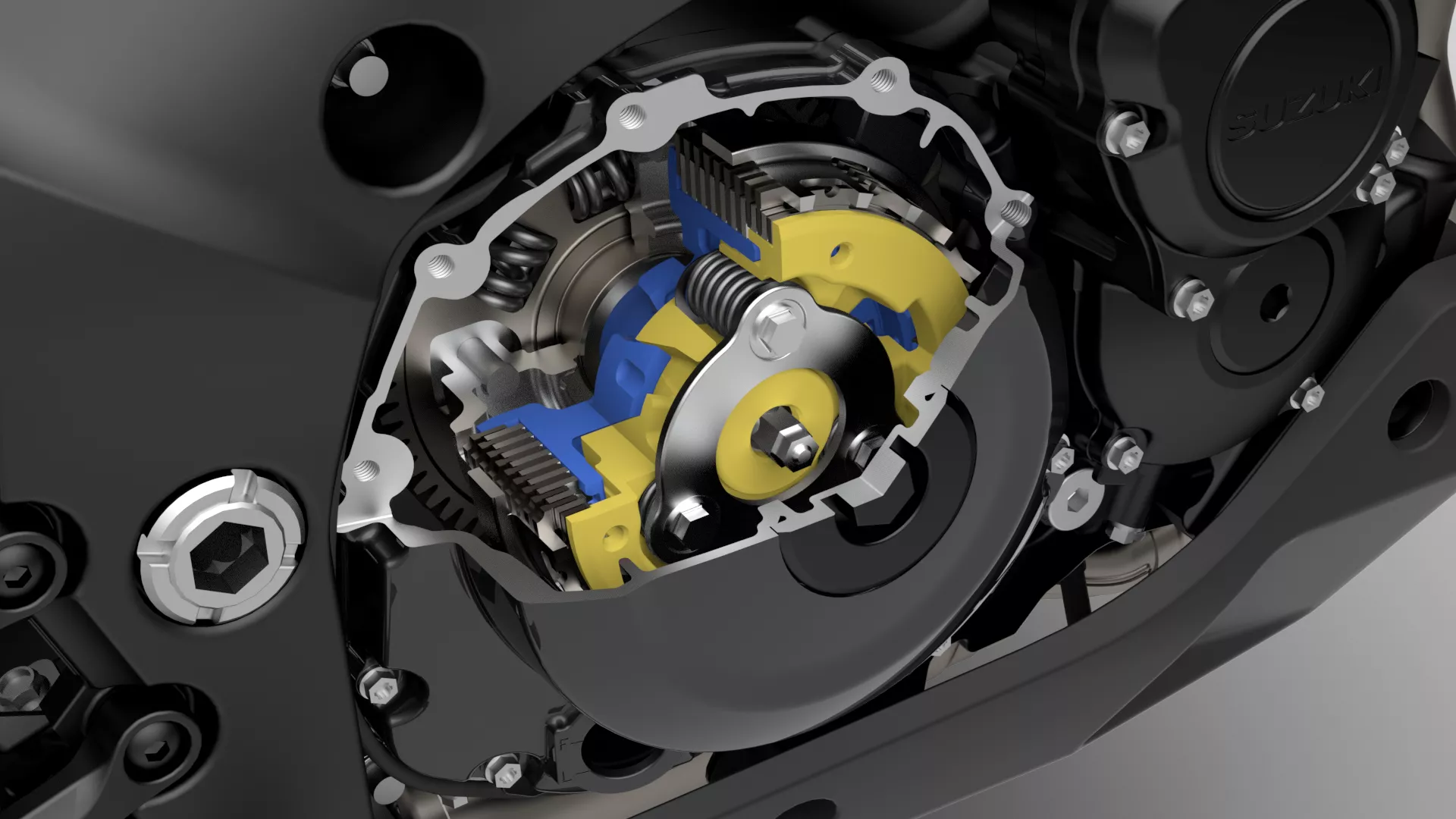 Suzuki Katana clutch assembly cut out CGI