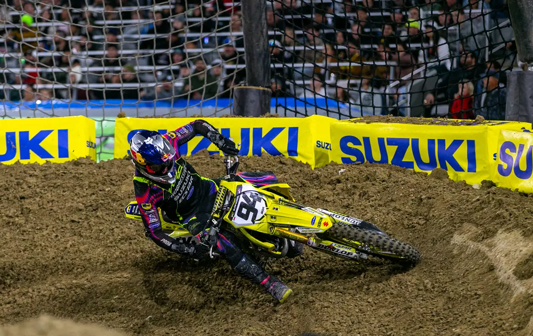 Ken Roczen racing Suzuki RM-Z450 in AMA Supercross