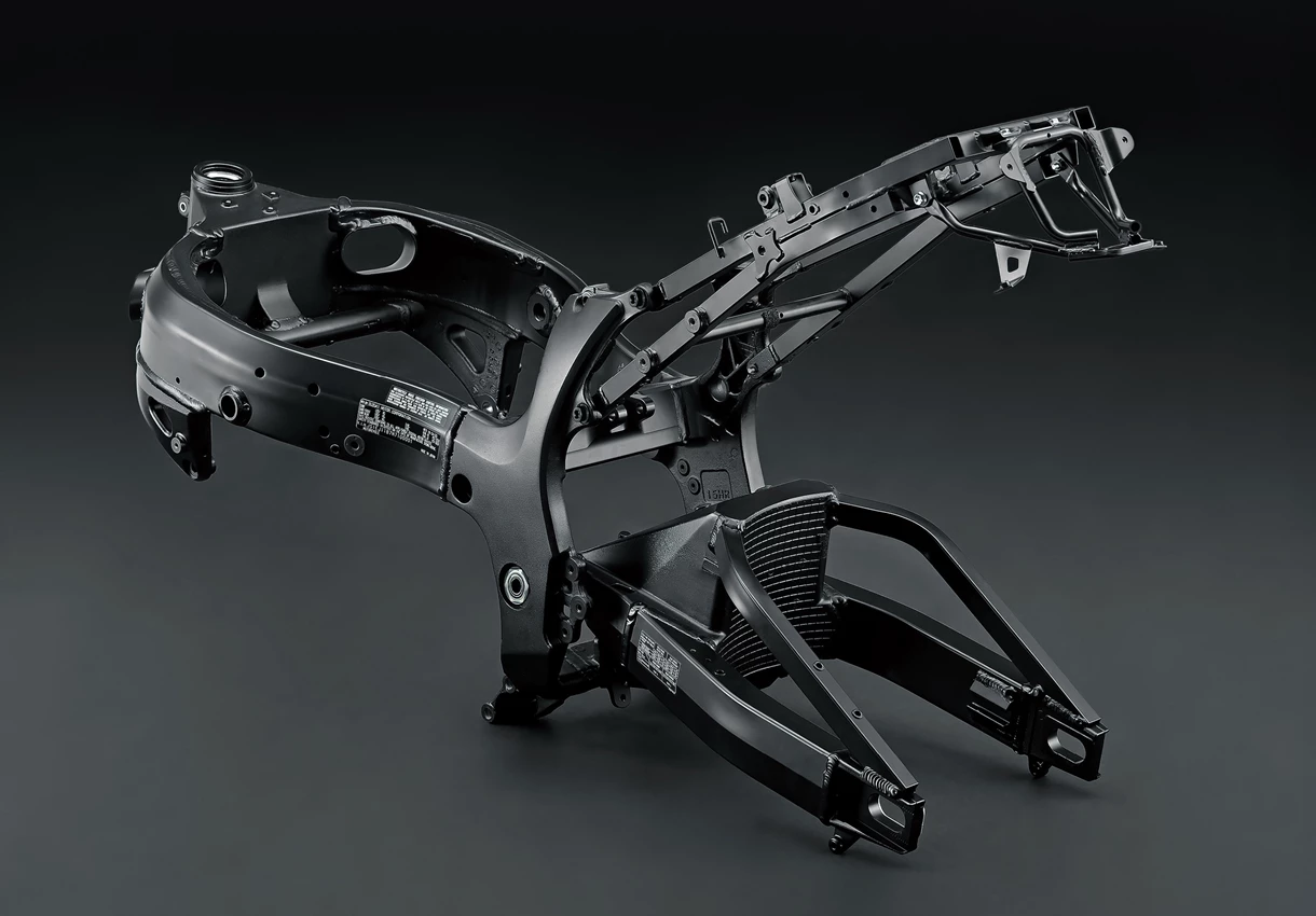 Suzuki Hayabusa chassis only, studio image