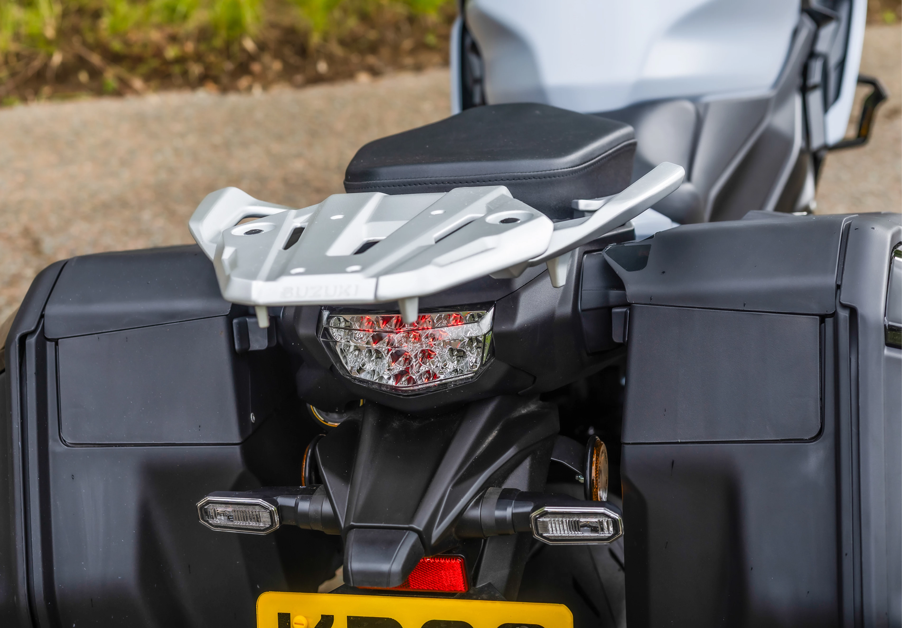 Suzuki GSX-S1000GX+ rear brake light and indicator close-up